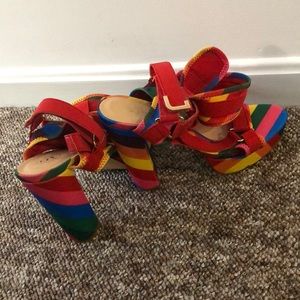 Rainbow heels. Brand new.